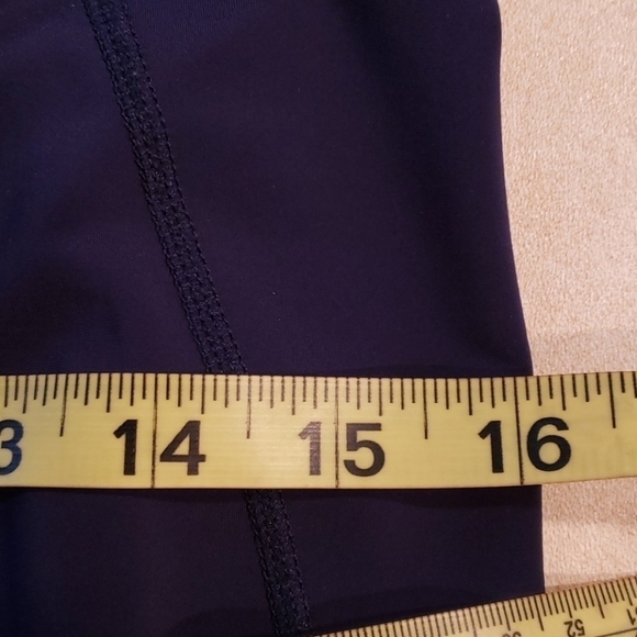 CRANE Yoga/Running Capri Calf Legging Mesh Navy Medium EUC - Picture 7 of 8